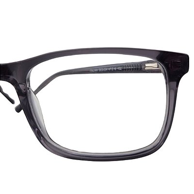 Armação de óculos infantil masculino - Modelo 9528 cinza transparente