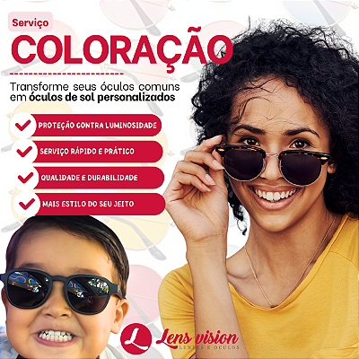 Coloração - Transforme Seus Óculos em Óculos de Sol Personalizados