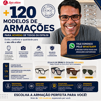 Óculos de Grau e Óculos de Sol para Homens
