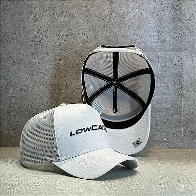 BONÉ LOWCARS BRANCO ABA CURVA TELINHA BRANCA