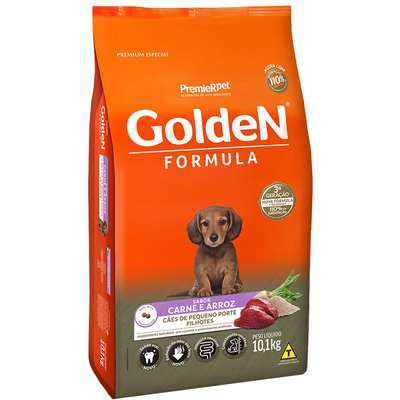 GoldeN Formula Cães Filhotes Porte Pequeno Carne & Arroz 10,1kg