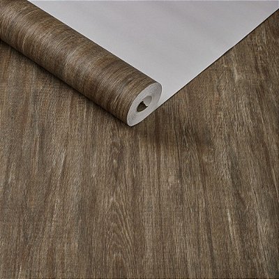 Papel De Parde Importado Lavável Texturizado Laminado Marrom