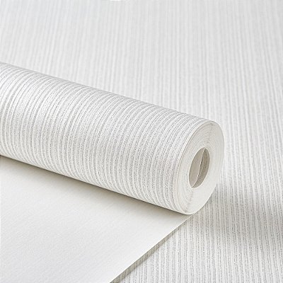 Papel De Parede Importado Listrado Tnt Off White 0.53x9.50m