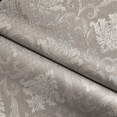 Papel De Parede Importado Vinílico Arabesco Marrom Claro