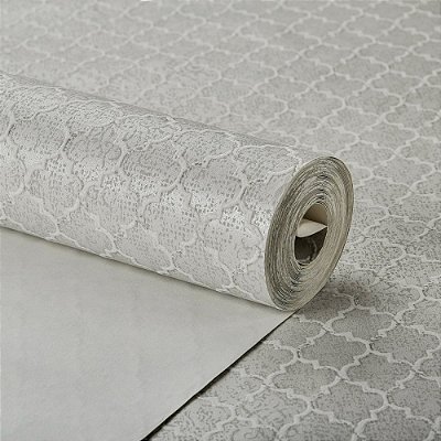 Papel De Parede Vinílico Texturizado Lavável Cinza Off
