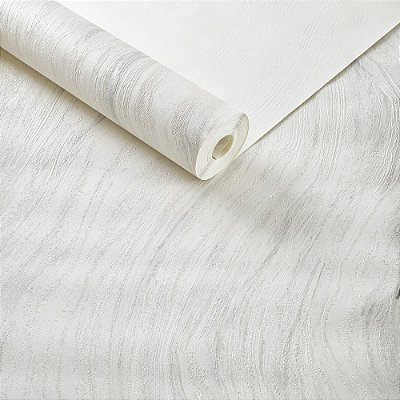 Papel De Parede Vinílico Texturizado Off White Lavável Onda