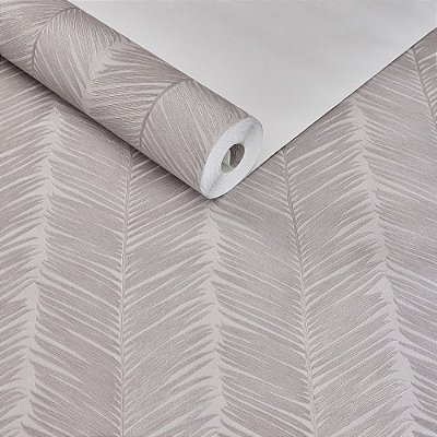 Papel De Parede Vinílico Lavável Cinza Fendi Textura Floral