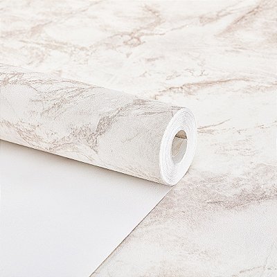 Papel De Parede Vinílico Marmorizado Off White Texturizado