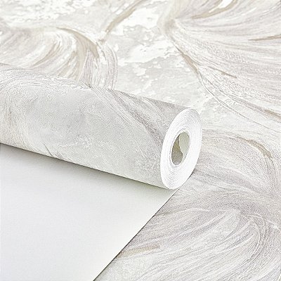 Papel De Parede Vinílico Cinza Claro Para Sala E Quarto