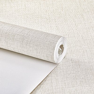 Papel De Parede Vinílico Texturizado Off Light Linho Lavável