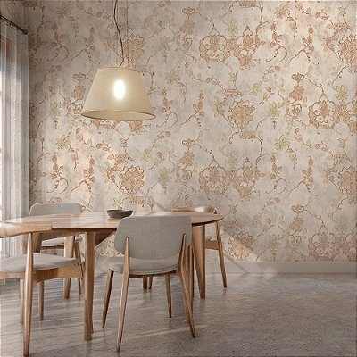 Papel De Parede Floral Premium Rolo Alto Padrão Lavável