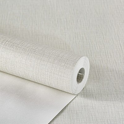 Papel De Parede Importado Vinilico Linho Cinza Texturizado