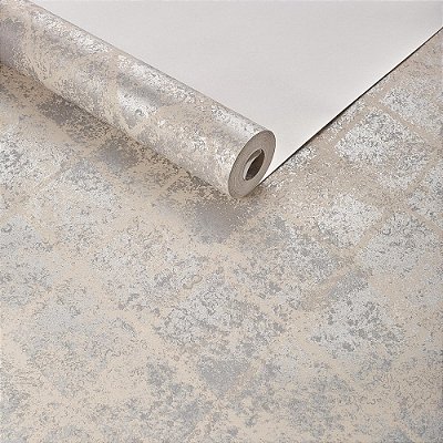 Papel De Parede Importado Geometrico Texturizado Cinza