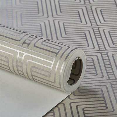 Papel De Parede Vinílico Geométrico Texturizado Lavável 10m