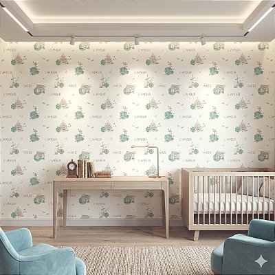 Papel De Parede Infantil Quarto Menina Temático Paris