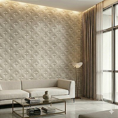 Papel Parede Vinílico Texturizado 3d Cinza Prata Geométrico