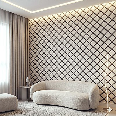 Papel De Parede Importado Geométrico Cubos 3d Cinza