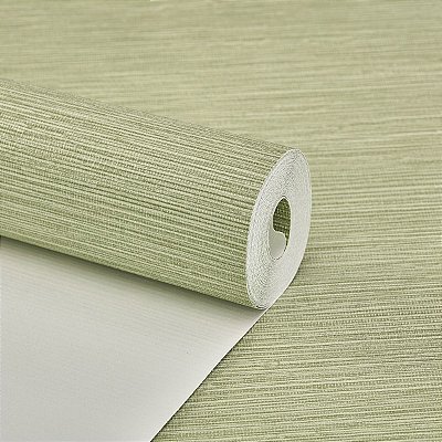 Papel De Parede Vinílico Texturizado Verde Claro Lavável 10m