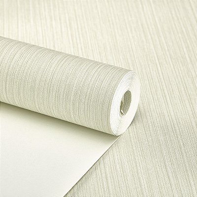 Papel De Parede Vinílico Texturizado Off White Moderno 10m