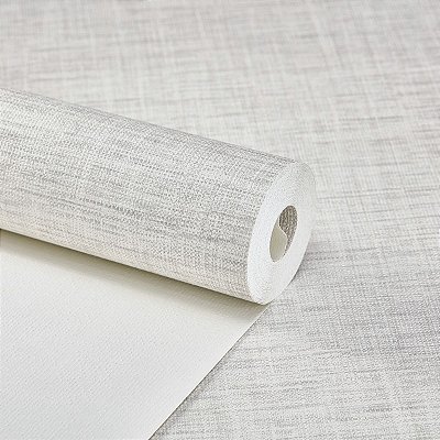 Papel De Parede Vinílico Texturizado Cinza Lavável 10m