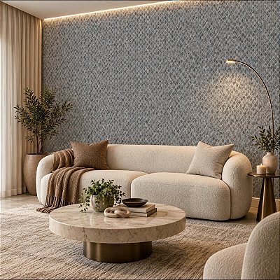 Papel De Parede Texturizado Vinílico Lavável Cinza Marrom