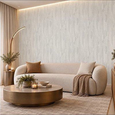 Papel De Parede Lavável Textura Branco Off Vinílico 10m