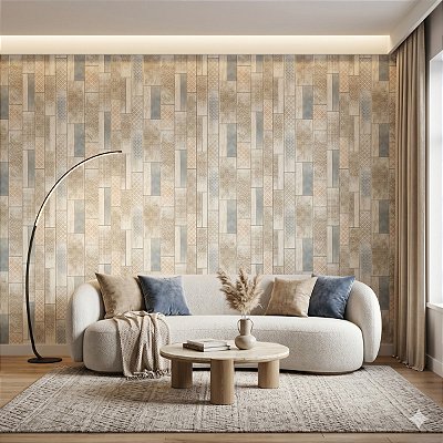 Papel De Parede Vinílico Lavável Neutro Textura Decorativa