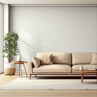 Papel De Parede Alto Padrão Branco Texturizado Vinílico
