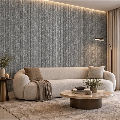 Papel De Parede Texturizado Vinílico Lavável Cinza Grafite