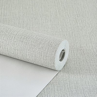 Papel De Parede Linho Cinza Vinilico Para Sala De Jantar