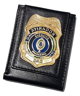Carteira Atirador Esportivo em couro Legítimo