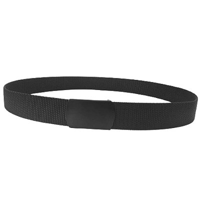 Cinto Nylon Preto e Fivela Preta Lisa