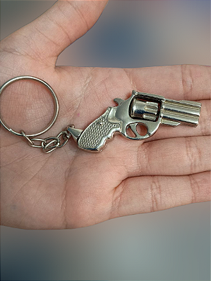 Chaveiro Mini Revólver 38 - Inox
