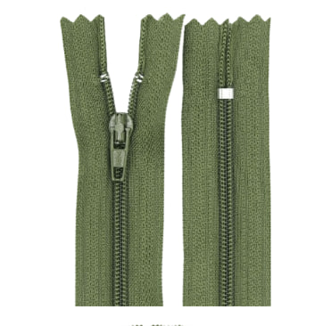 Zíper Em Nylon Verde Militar ( 10 unidades)