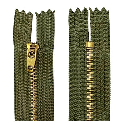 Zíper De Metal Dourado - 18cm