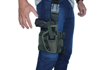 Coldre Tático preto de Perna