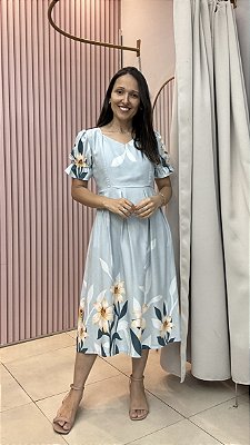 Vestido Paris em Viscose Floral