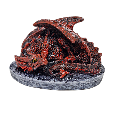 Estátua miniatura de Dragão deitado