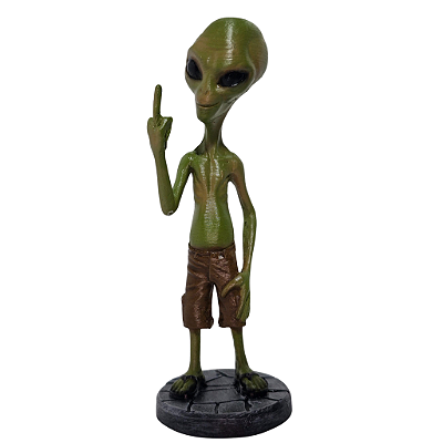 Estátua colecionável Et / Alien / Alienígena mostrando dedo engraçado