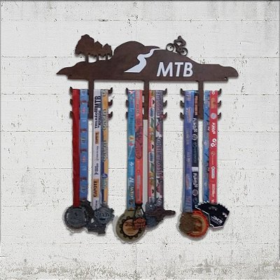 Porta Medalhas Mountain Bike madeira trilha