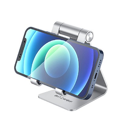 Suporte de mesa para celular tablet corpo em metal compacto
