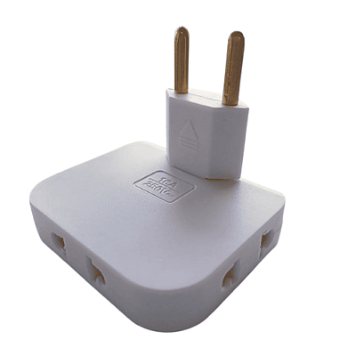 Adaptador de tomada 4,8 mm entrada 2 pinos 16 A universal