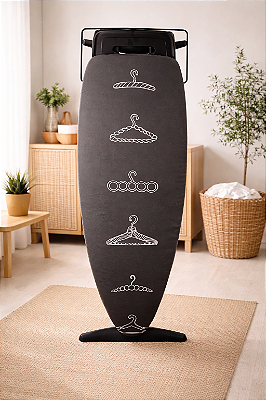 Tábua de passar Roupas em Alumínio Styl Pro, 147x47cm, 99cm de Altura, suporte para Caldeira à Vapor -| AFER