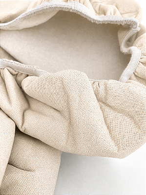 140x60cm Capa Acolchoada com elástico 100 % algodão - Cor AREIA