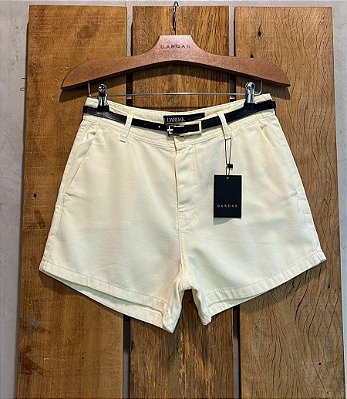 $64,90 UNIT / SHORTS LINHO COM CINTO / AMARELO / GRADE:36/1 38/2 40/2 42/2 44/2 46/1 = 10 PEÇAS