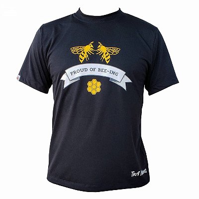 Camiseta TNA Nunes Proud Bee-Ing Preta - Apicultura