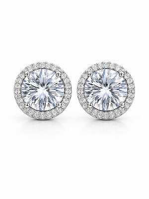 Brinco Fílip Imperial (9mm) Banhado A Ouro Branco BRI192