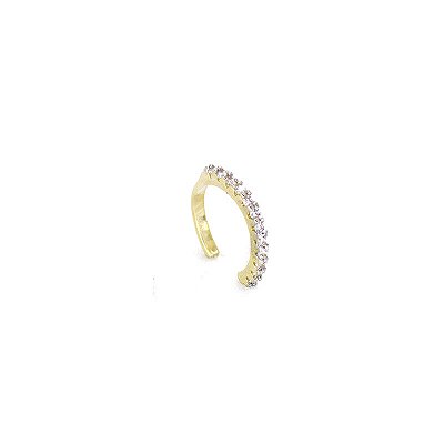 Piercing Fake 1 Fileira Cravejado Banhado a Ouro 18k PIER013
