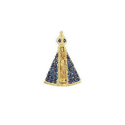 Pingente Nossa Senhora Cravejada Banhado a Ouro 18k PIN144