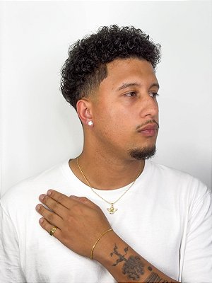 Kit Completo Corrente Cordão Baiano, Pingente Anjo, Imperial e Pulseira Banhado A Ouro 18k COR003-PIN141-BRI189-PUL012